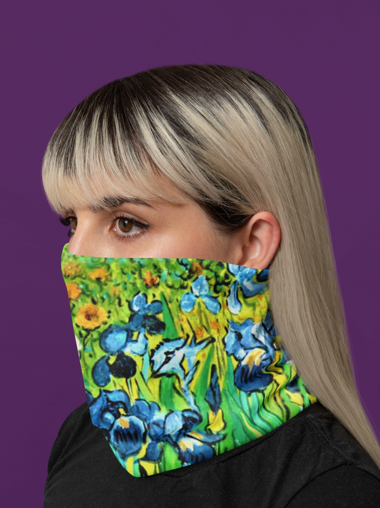 Van Gogh Irises Neck Gaiter