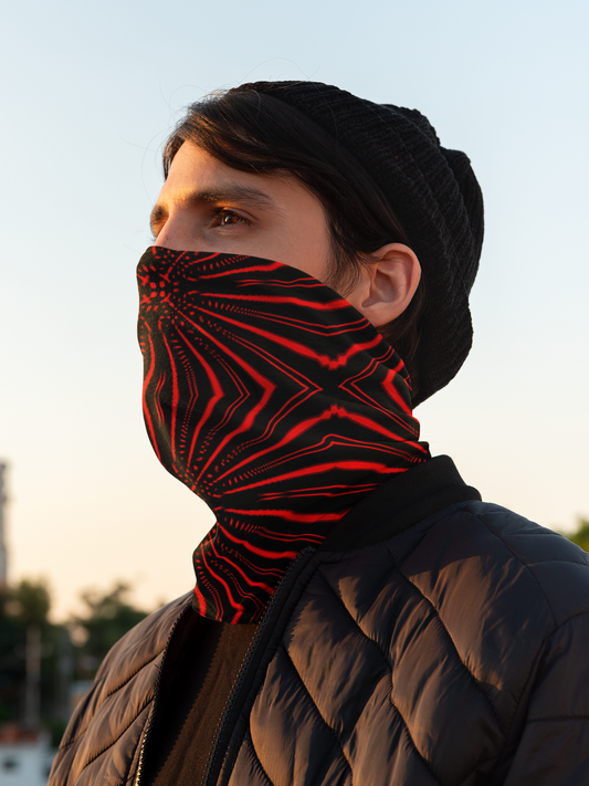 Red On Black Diablo Neck Gaiter