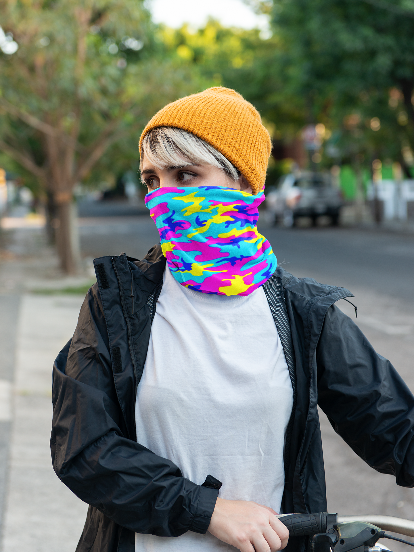 Colorful Camo Neck Gaiter