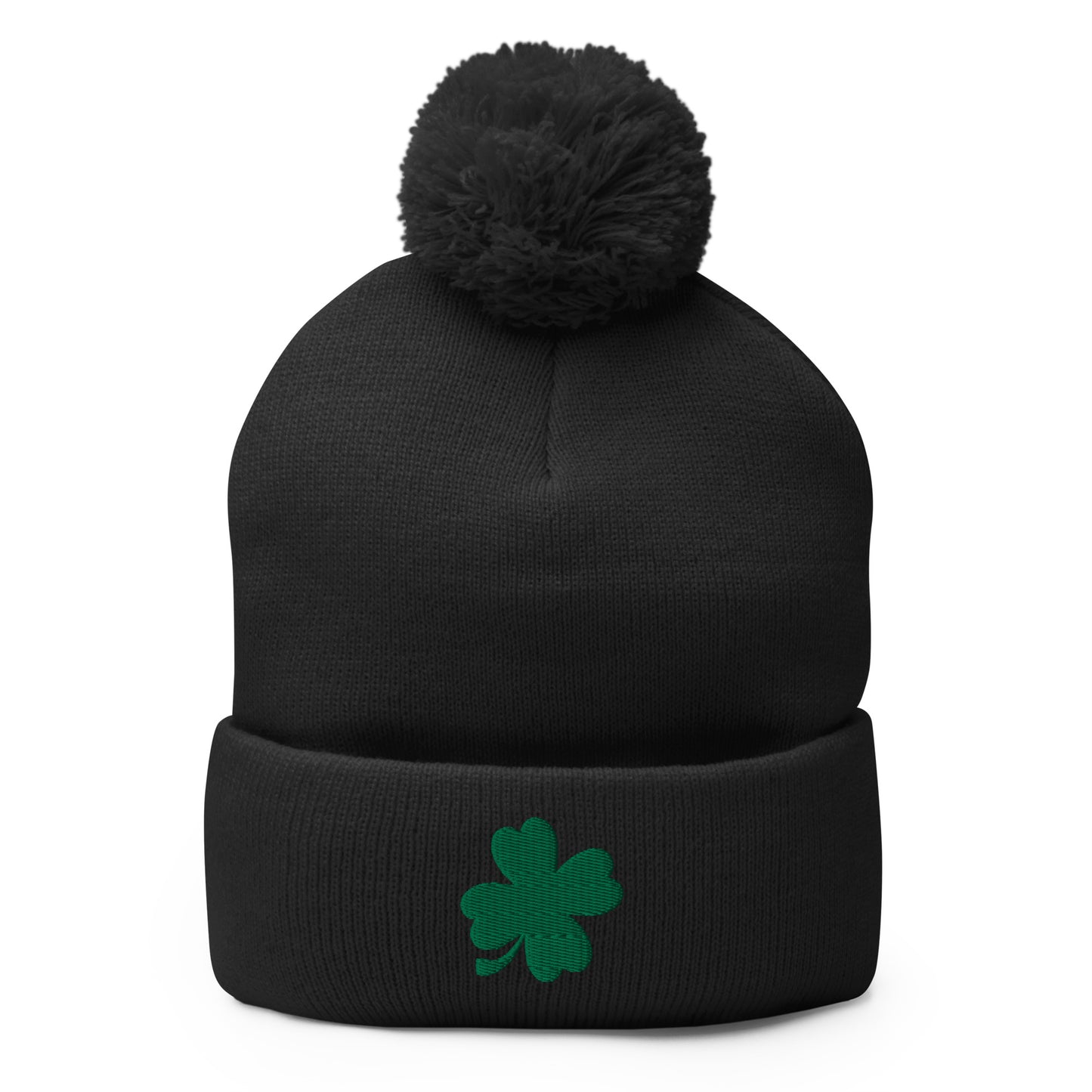 Lucky Clover Pom-Pom Beanie