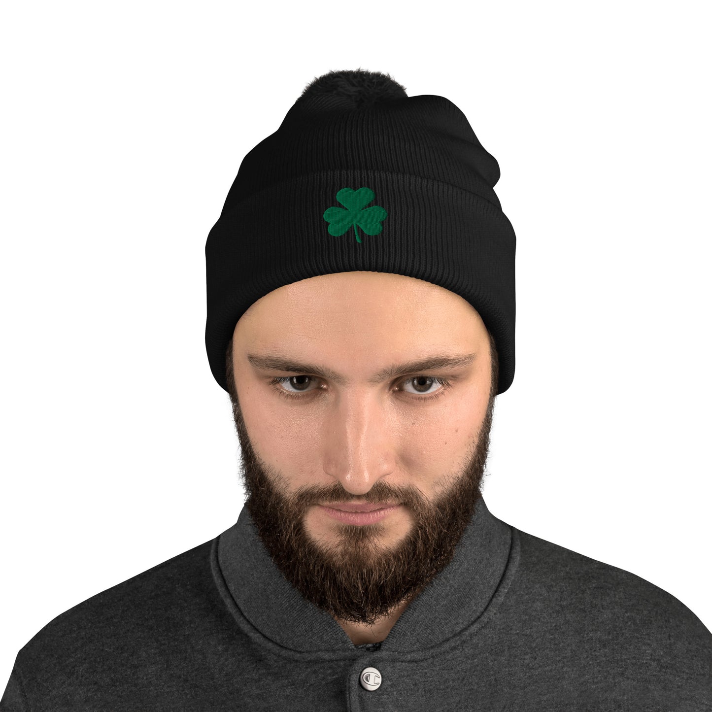 Shamrock Pom-Pom Beanie