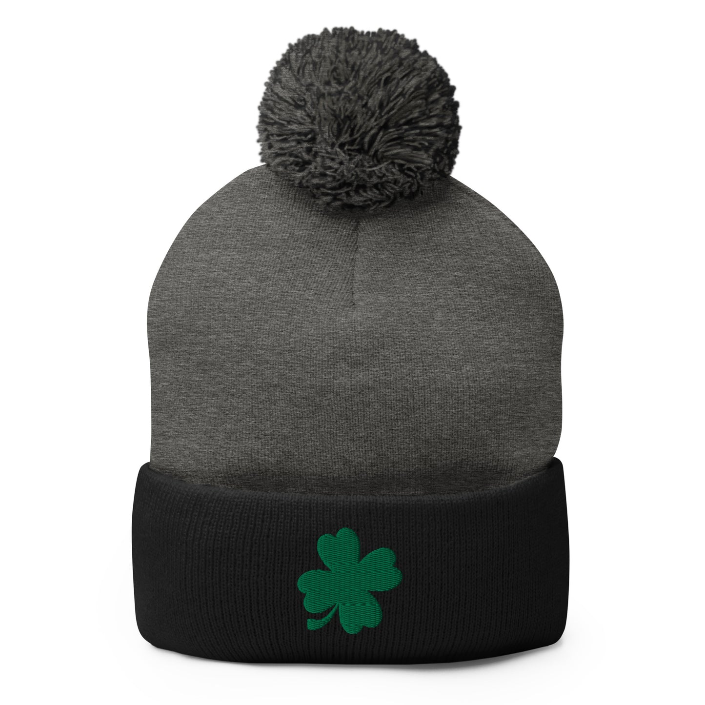 Lucky Clover Pom-Pom Beanie