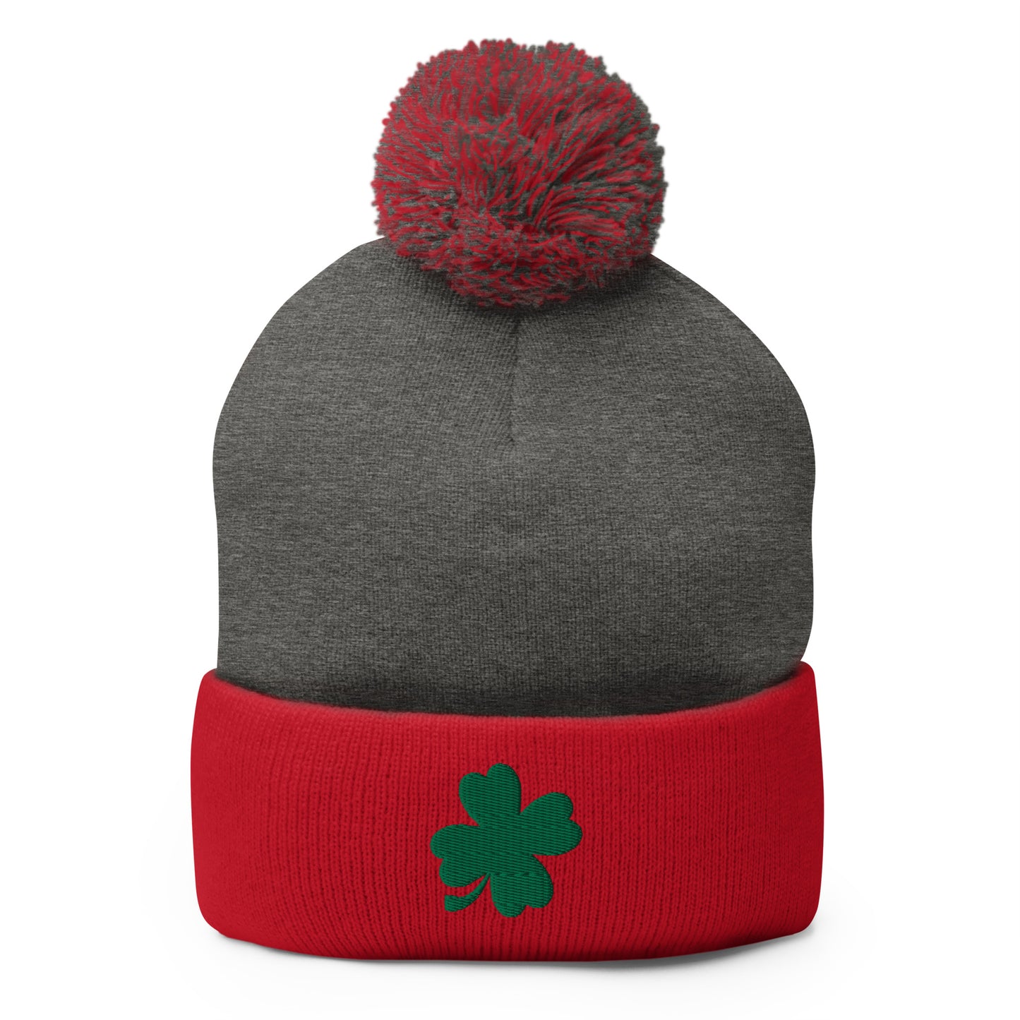 Lucky Clover Pom-Pom Beanie