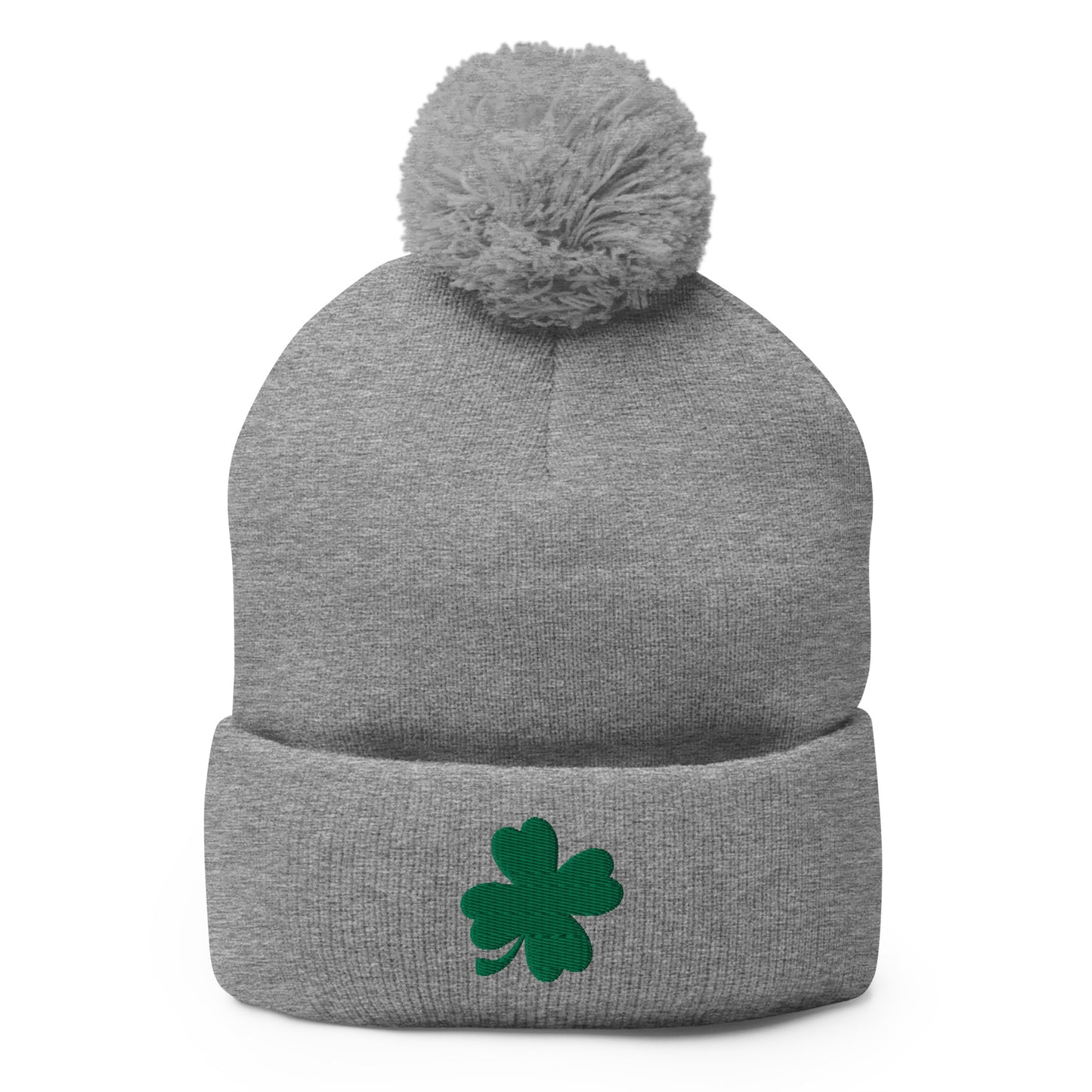 Lucky Clover Pom-Pom Beanie