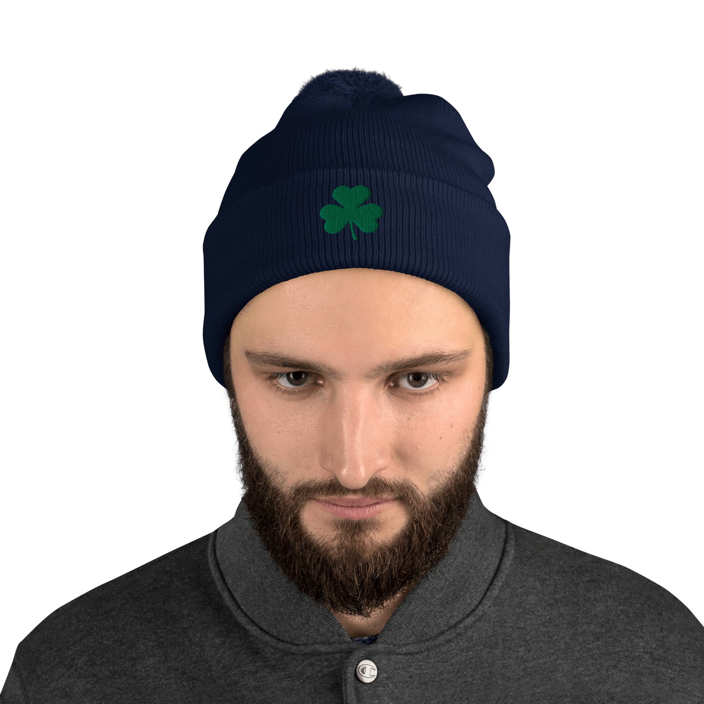 Shamrock Pom-Pom Beanie