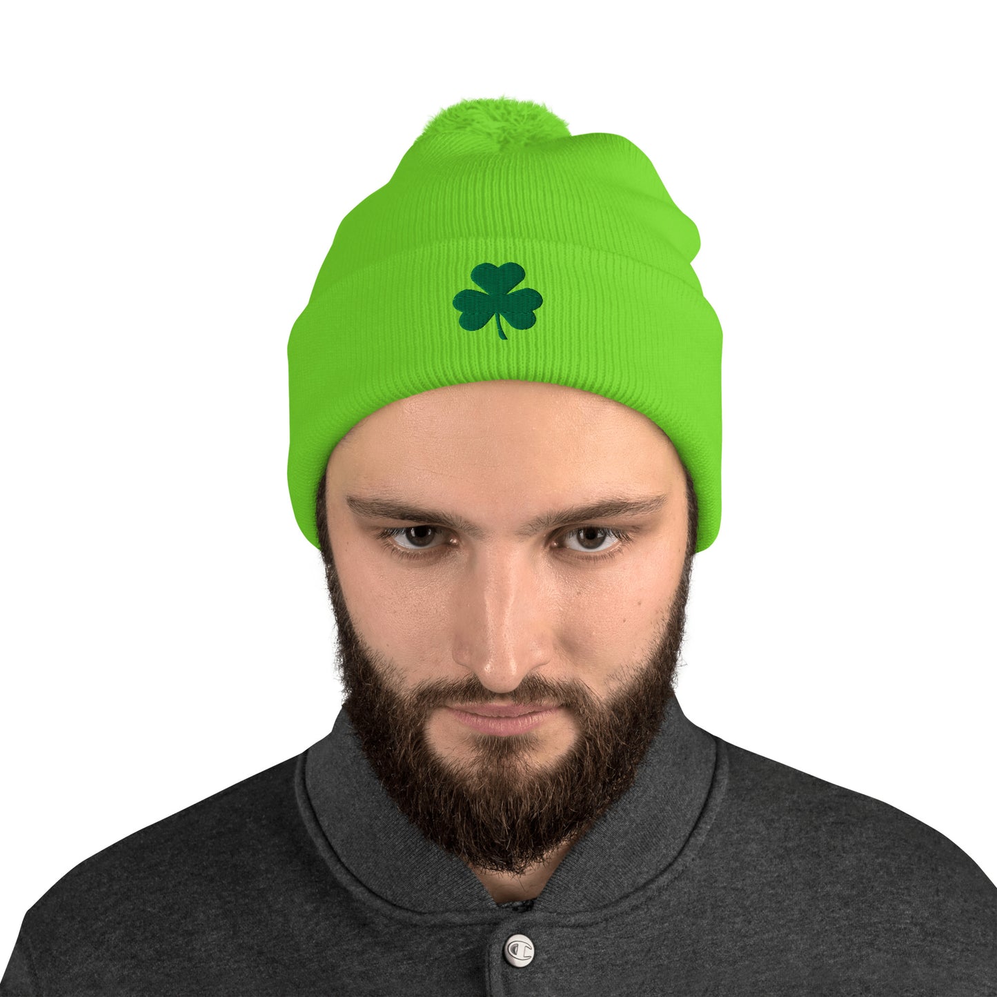 Shamrock Pom-Pom Beanie