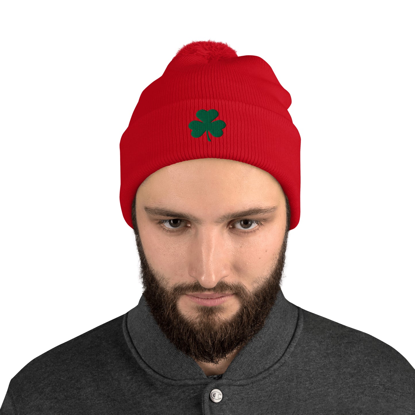 Shamrock Pom-Pom Beanie