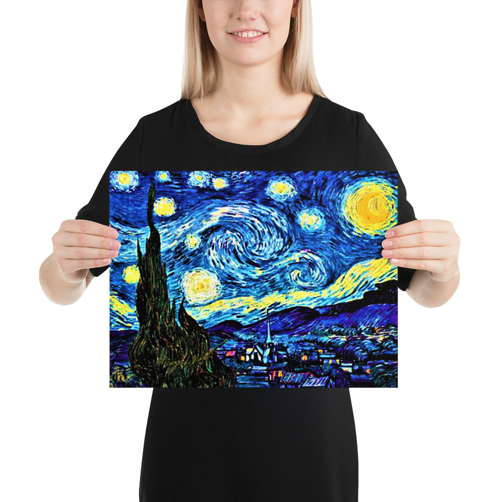 Starry Night by van Gogh Photo Paper Poster