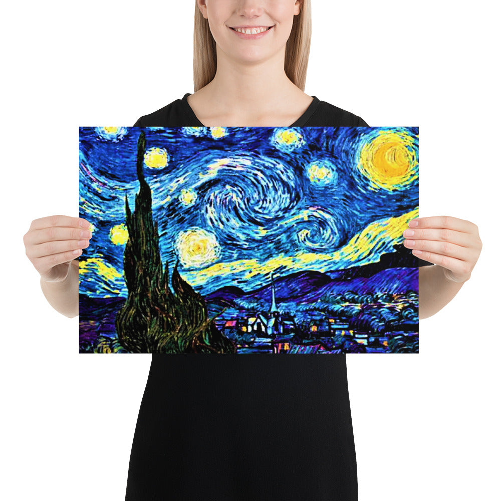 Starry Night by van Gogh Photo Paper Poster