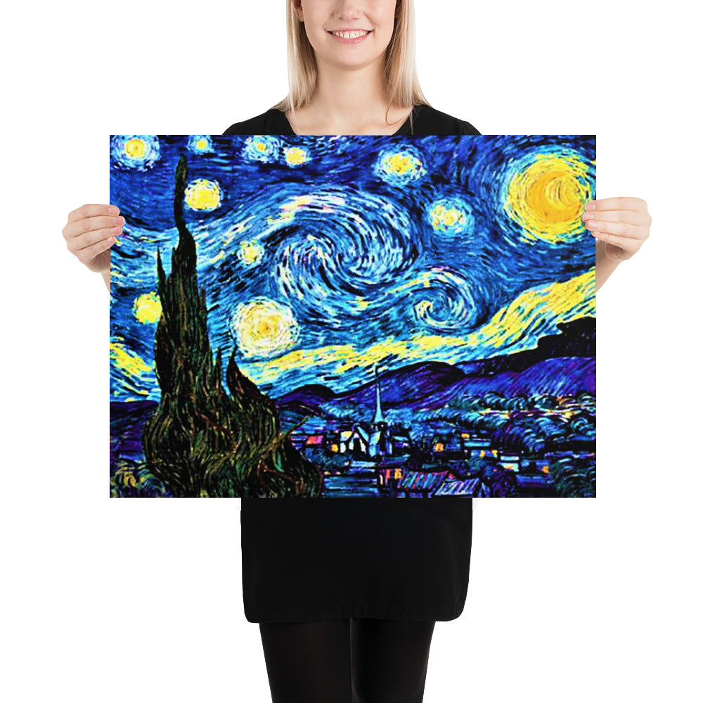 Starry Night by van Gogh Photo Paper Poster