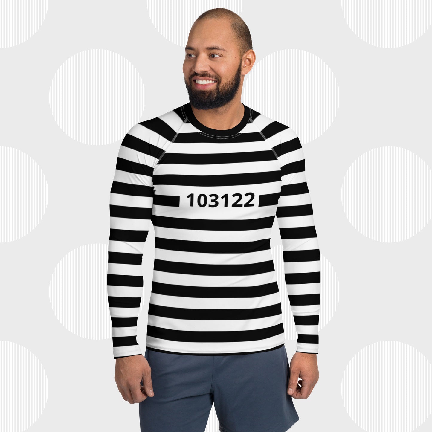 Prison Stripes Men's Rash Guard