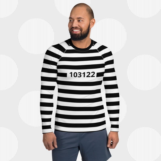 Prison Stripes Men's Rash Guard