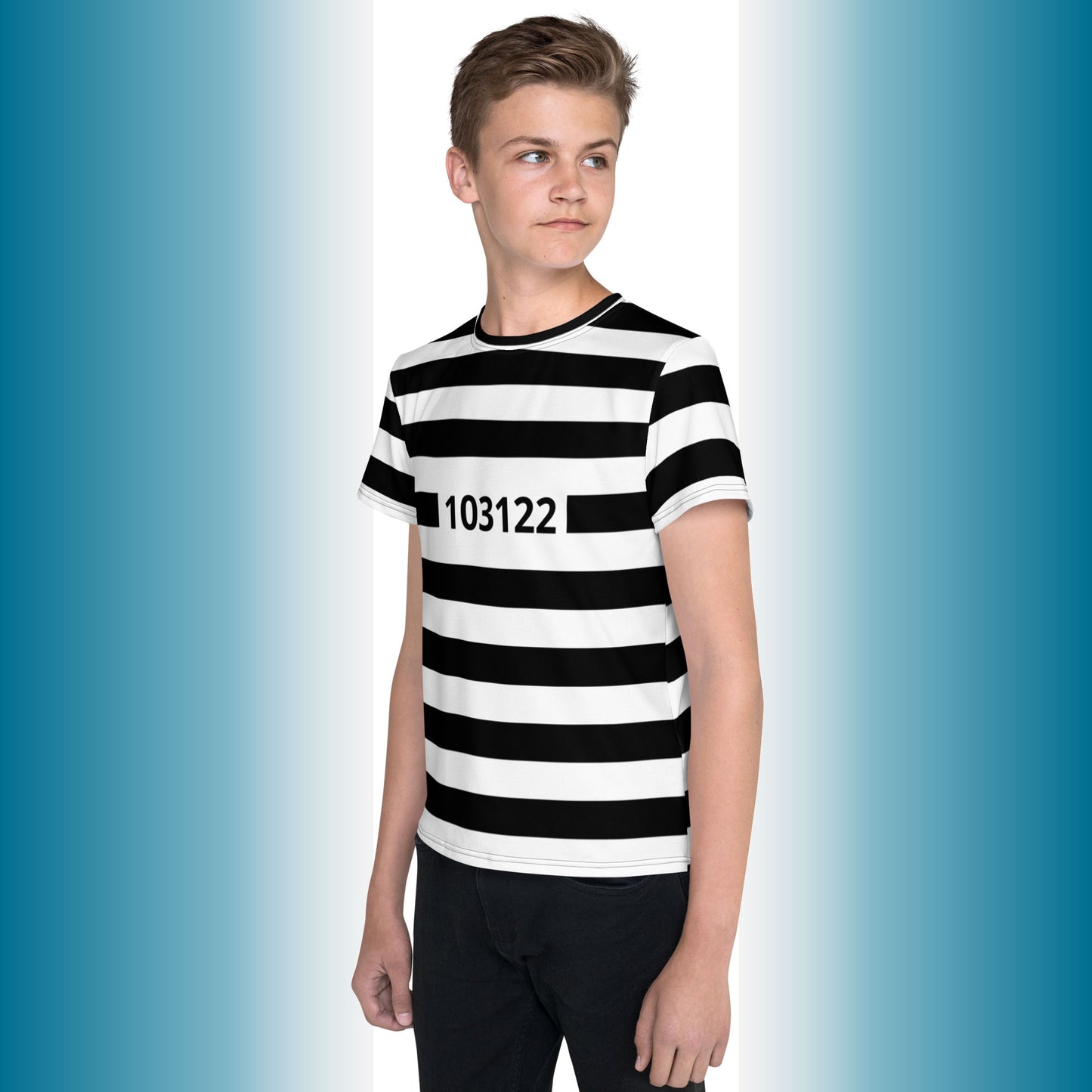 Prison Stripes Youth Crew Neck T-shirt