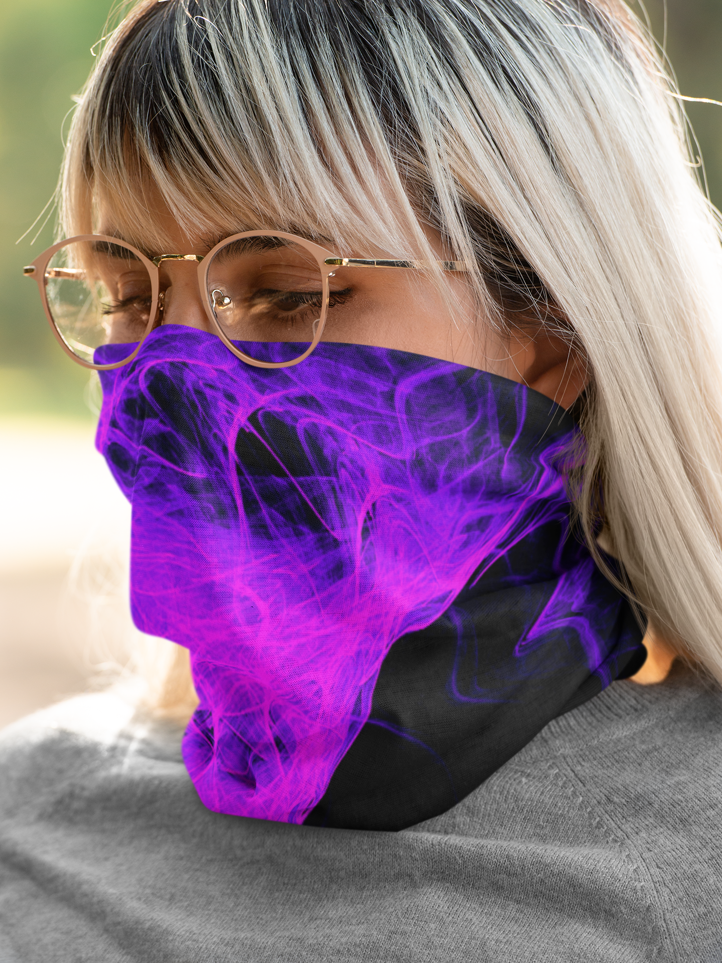 Purple Cyclone Neck Gaiter