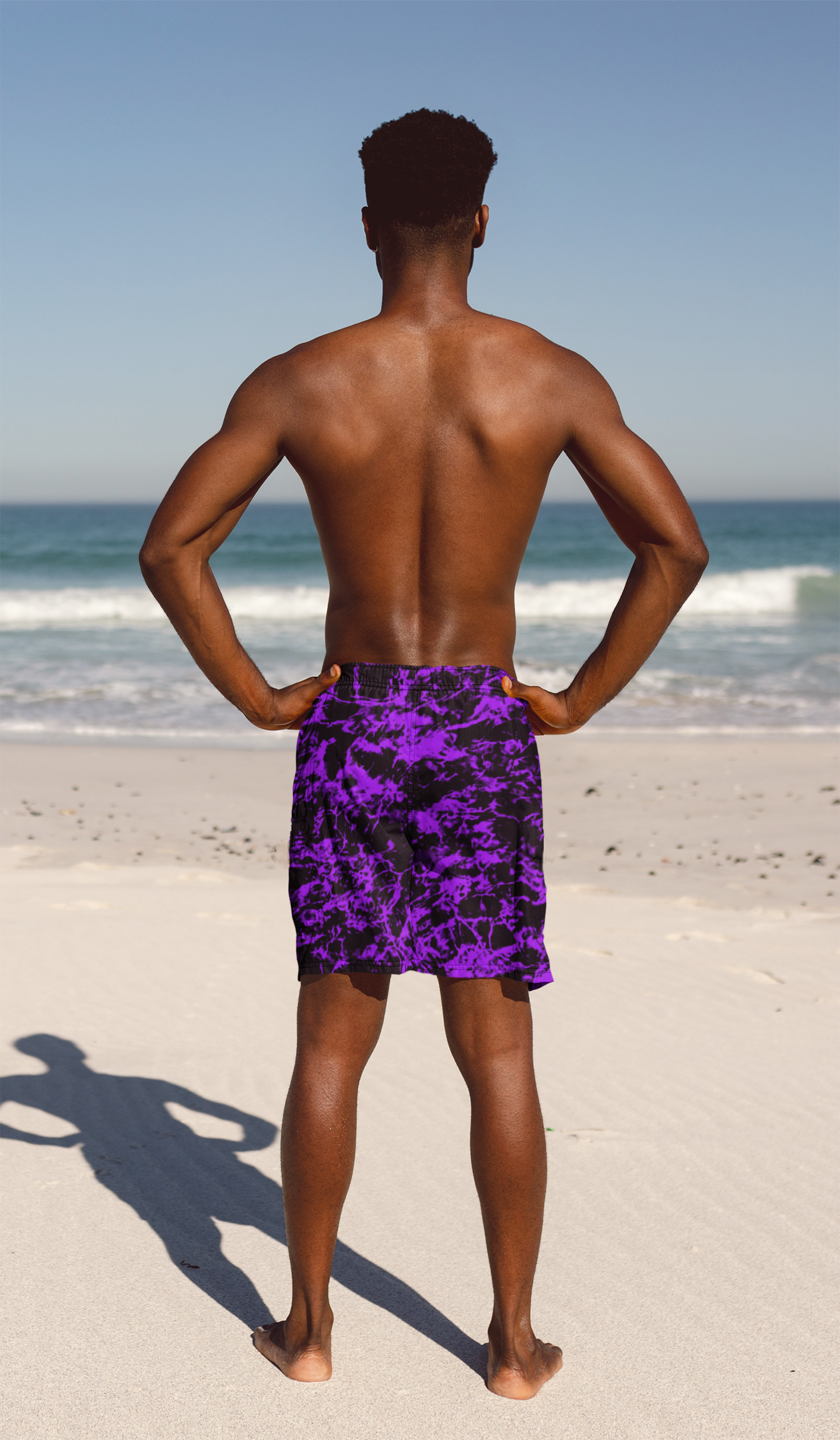 Purple Tide Men's Athletic Mid-Length Shorts