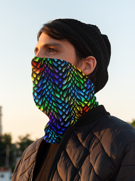 Rainbow Dragon Hide Neck Gaiter