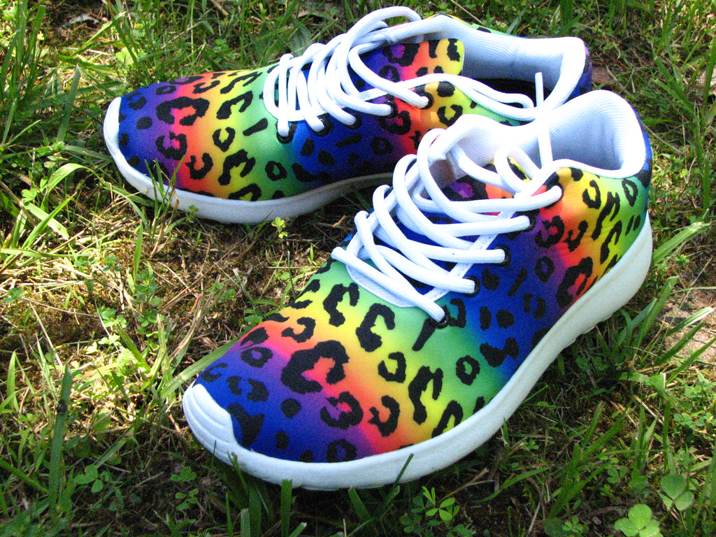 Women's Rainbow Leopard Sneakers