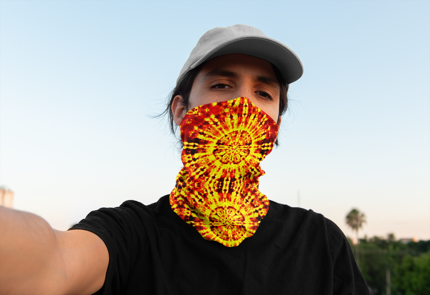 Kaleidoscope Conflagration Neck Gaiter