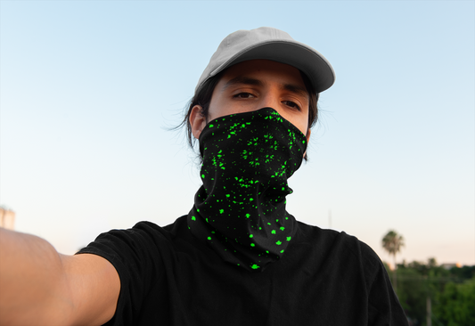 Neon Kaleidoscope Neck Gaiter