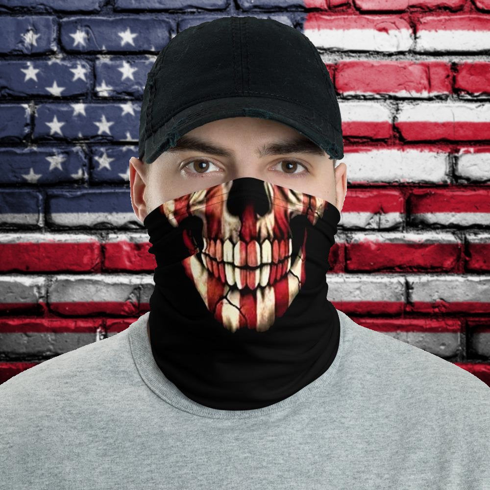 Skeletal Patriot Neck Gaiter