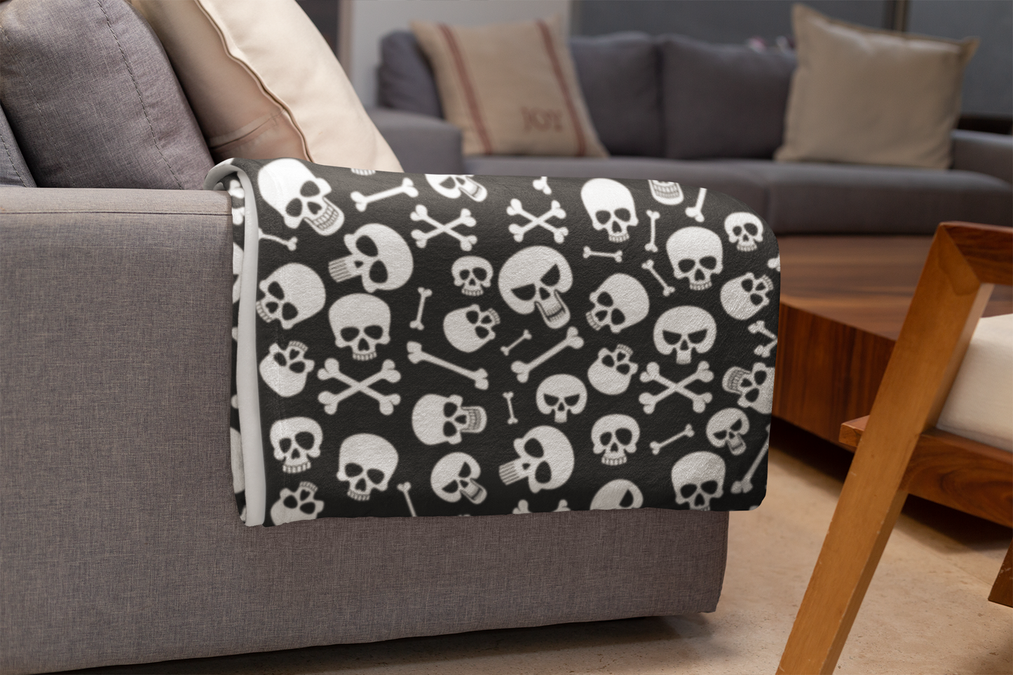 Skulls and Crossbones Throw Blanket