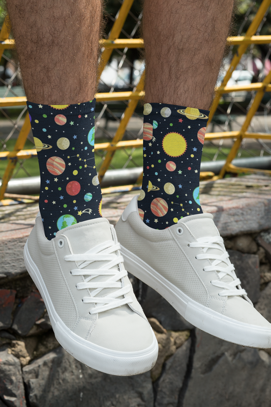 Solar System Sublimated Crew Socks