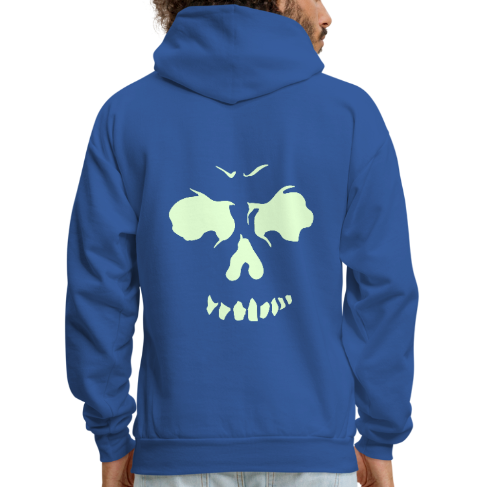 Men's Glow In The Dark Hoodie - royal blue