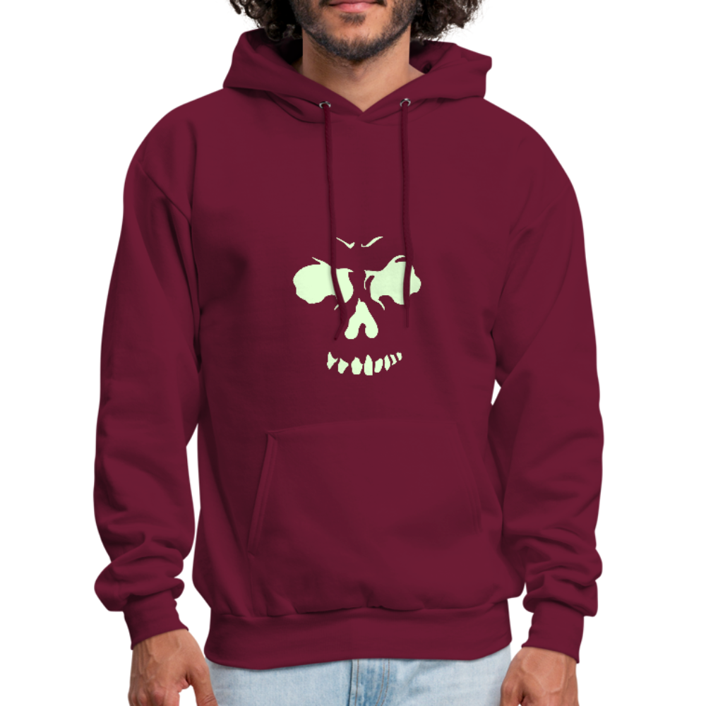 Men's Glow In The Dark Hoodie - burgundy