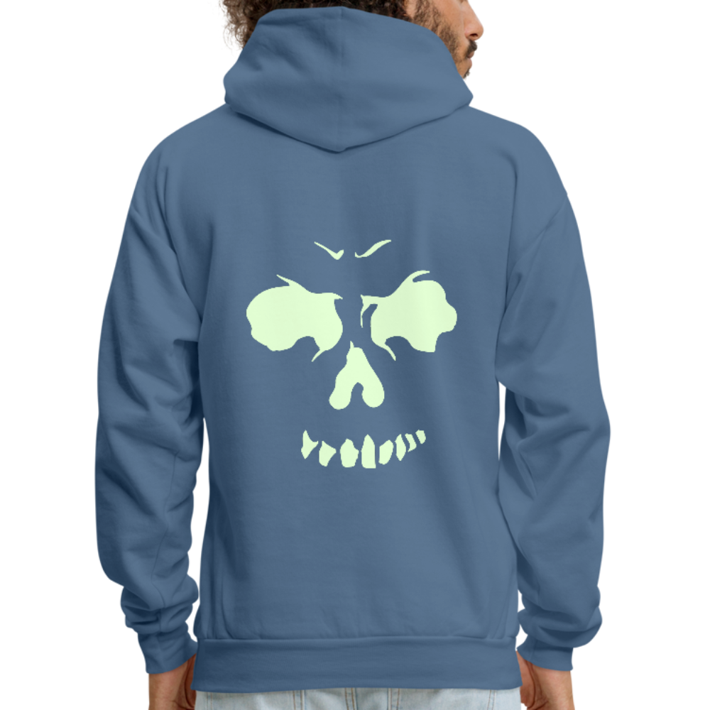 Men's Glow In The Dark Hoodie - denim blue