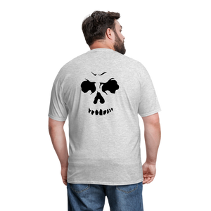 Men's Skull Face T-Shirt - heather gray