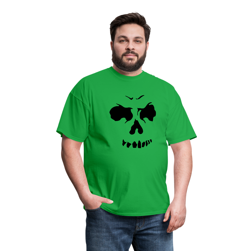 Men's Skull Face T-Shirt - bright green