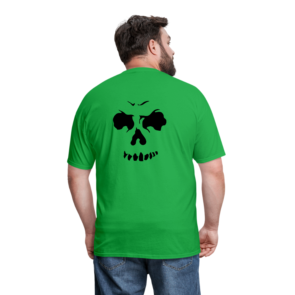 Men's Skull Face T-Shirt - bright green