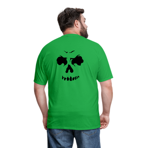 Men's Skull Face T-Shirt - bright green