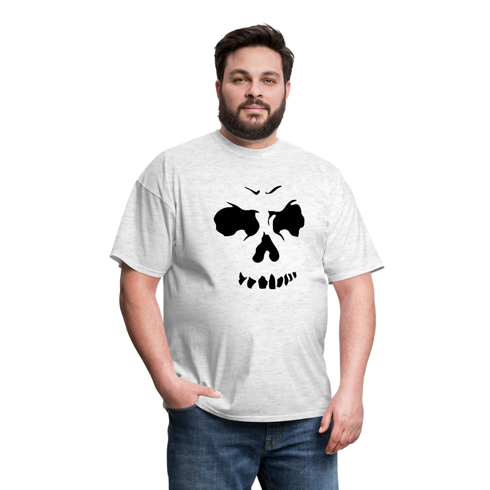 Men's Skull Face T-Shirt - light heather gray