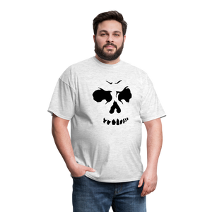 Men's Skull Face T-Shirt - light heather gray
