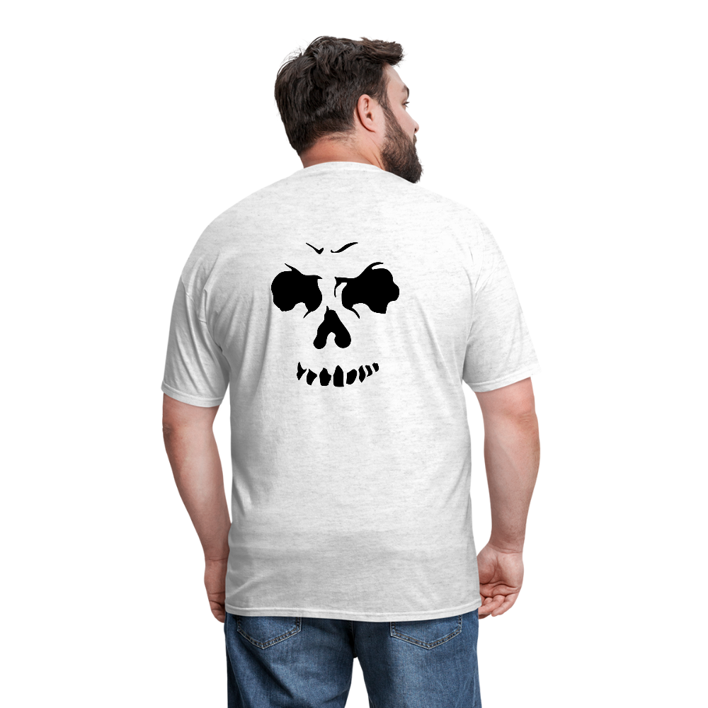 Men's Skull Face T-Shirt - light heather gray