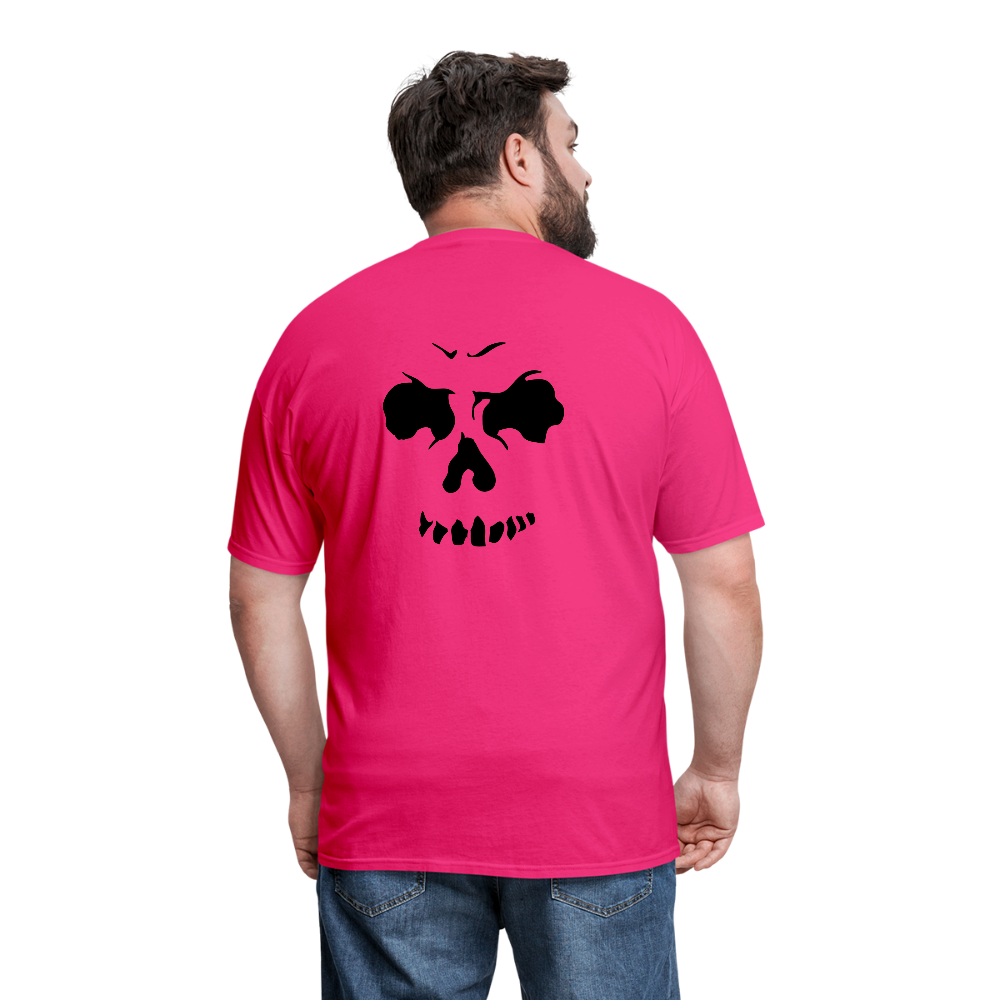 Men's Skull Face T-Shirt - fuchsia