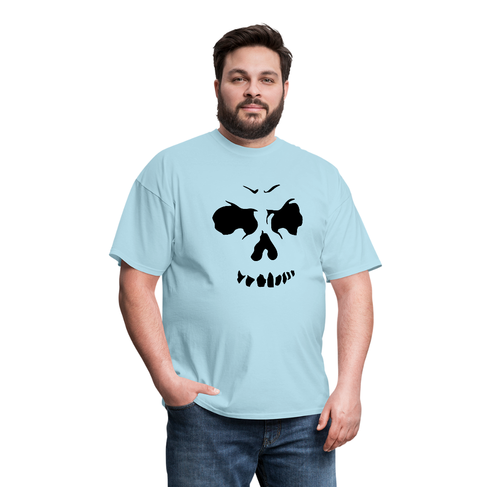 Men's Skull Face T-Shirt - powder blue