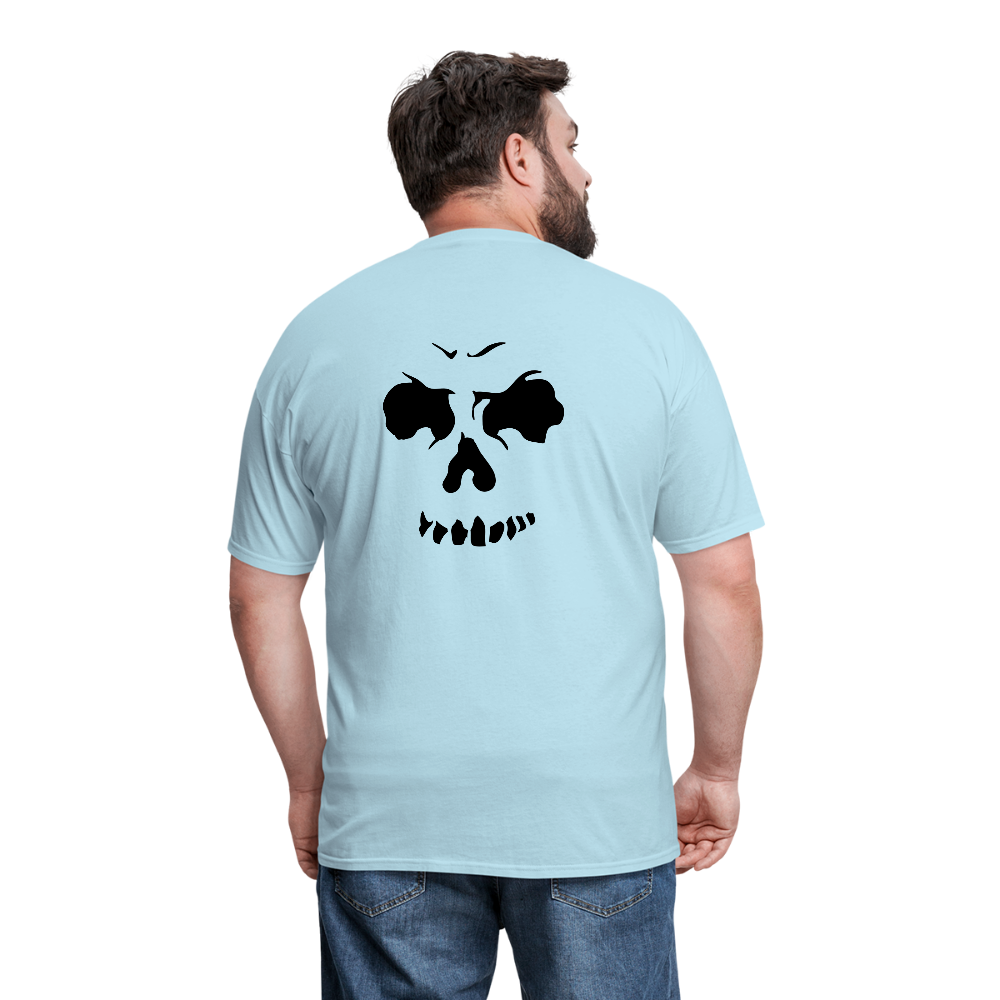 Men's Skull Face T-Shirt - powder blue