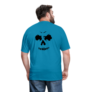 Men's Skull Face T-Shirt - turquoise