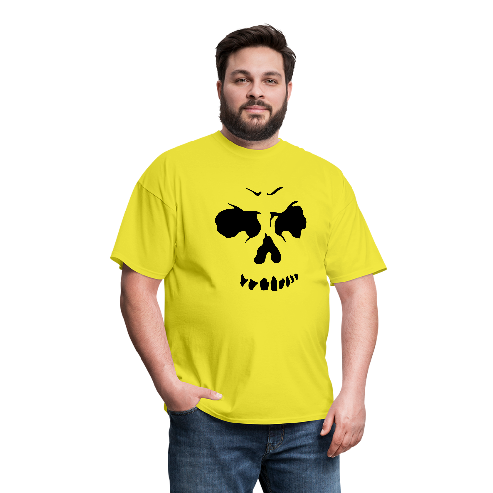 Men's Skull Face T-Shirt - yellow