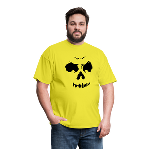 Men's Skull Face T-Shirt - yellow