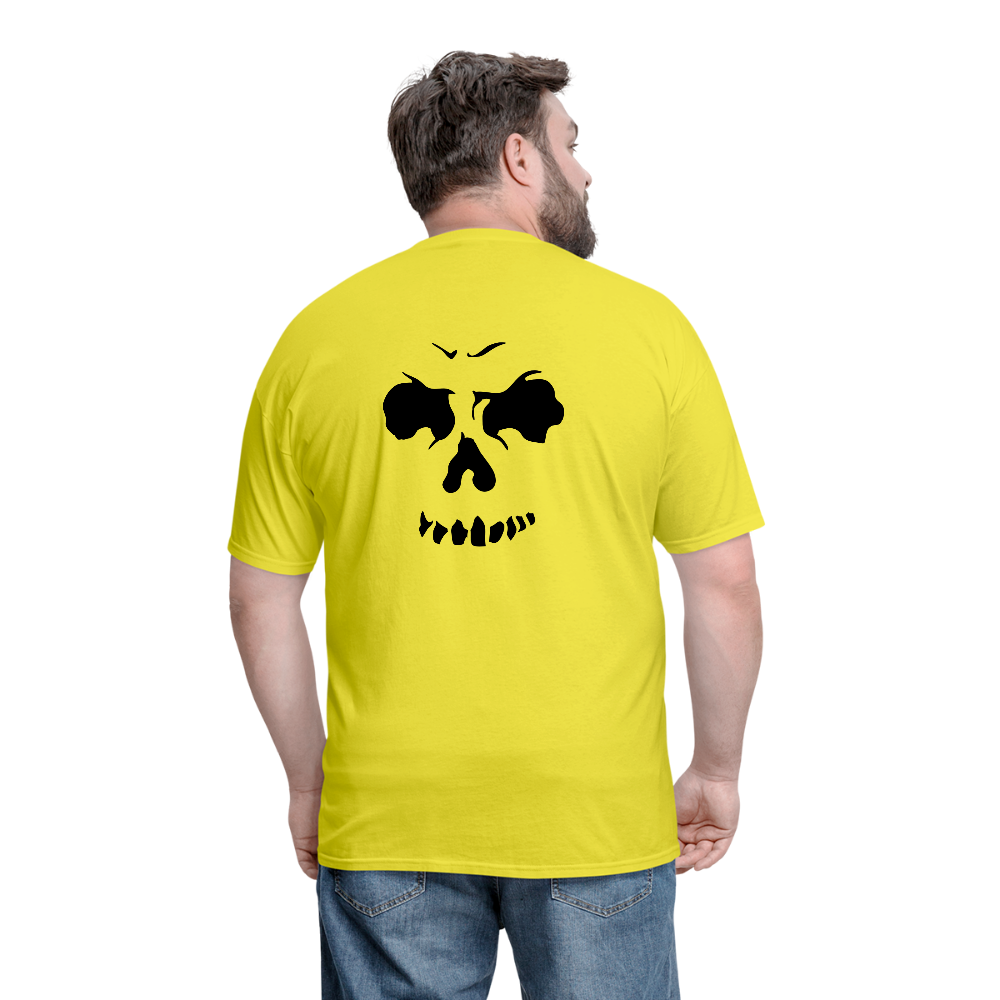 Men's Skull Face T-Shirt - yellow