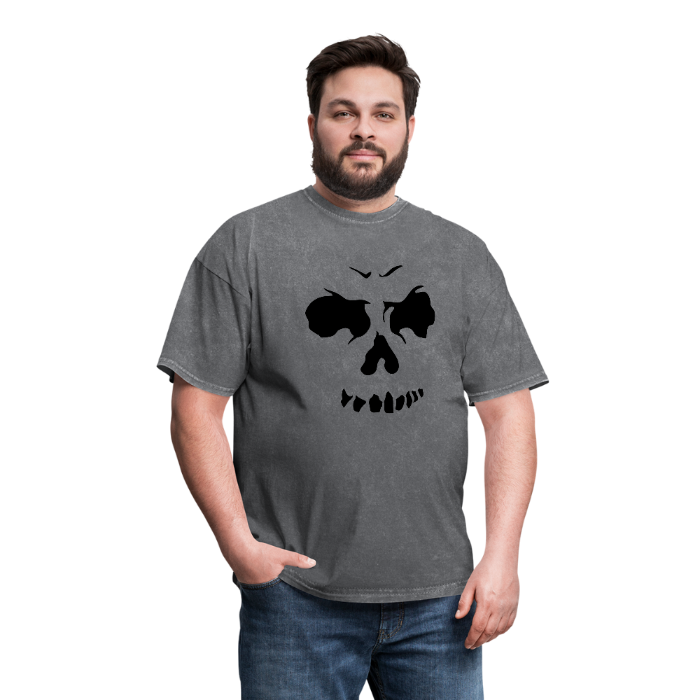 Men's Skull Face T-Shirt - mineral charcoal gray