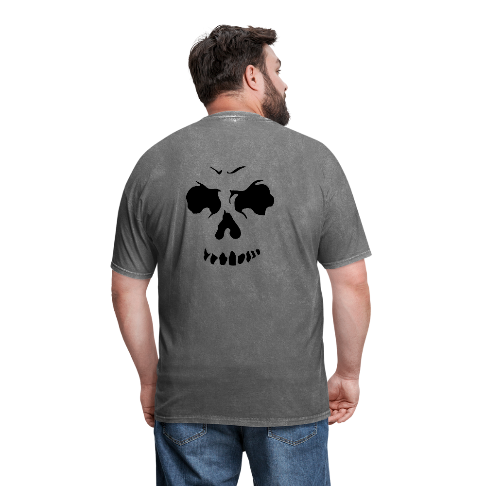 Men's Skull Face T-Shirt - mineral charcoal gray