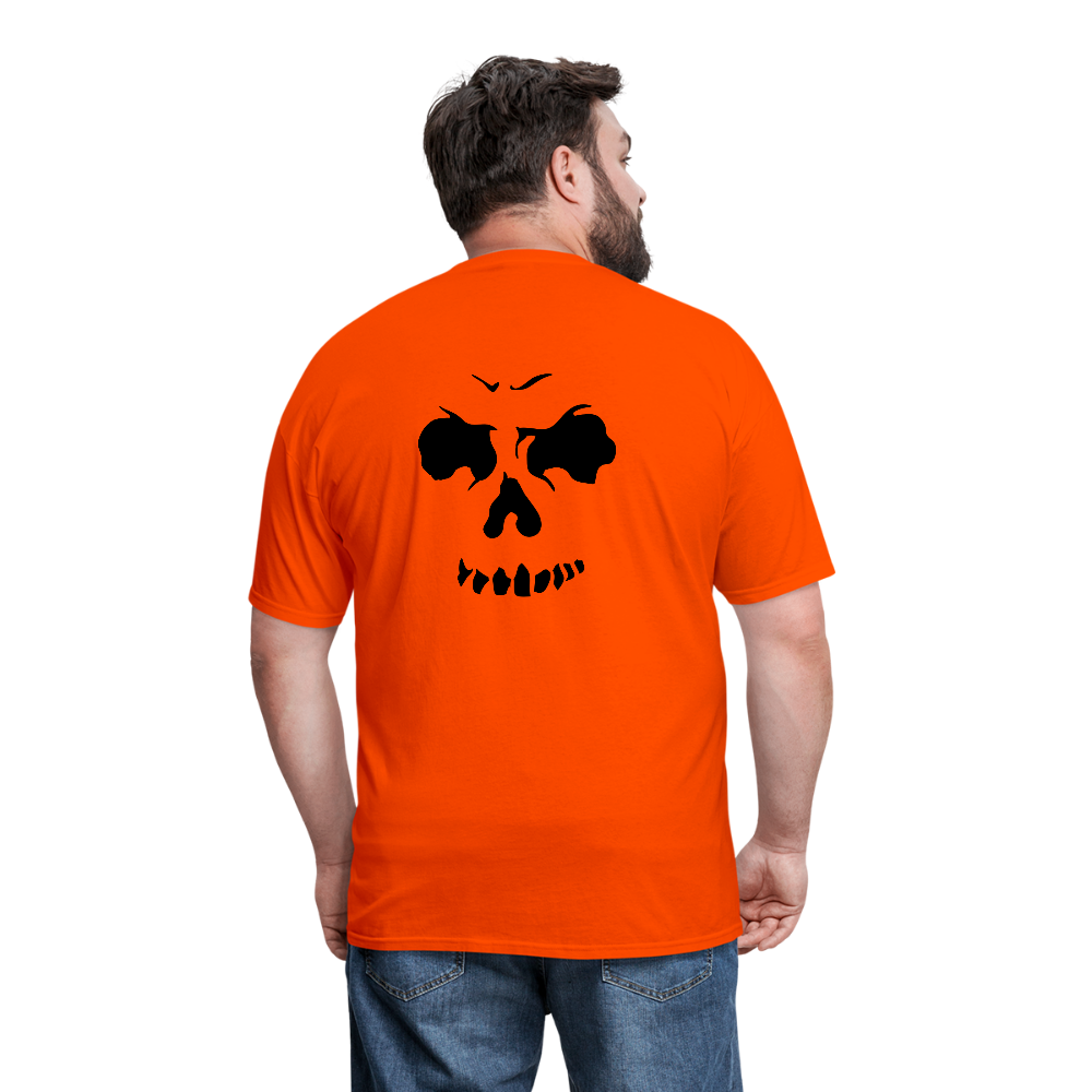 Men's Skull Face T-Shirt - orange