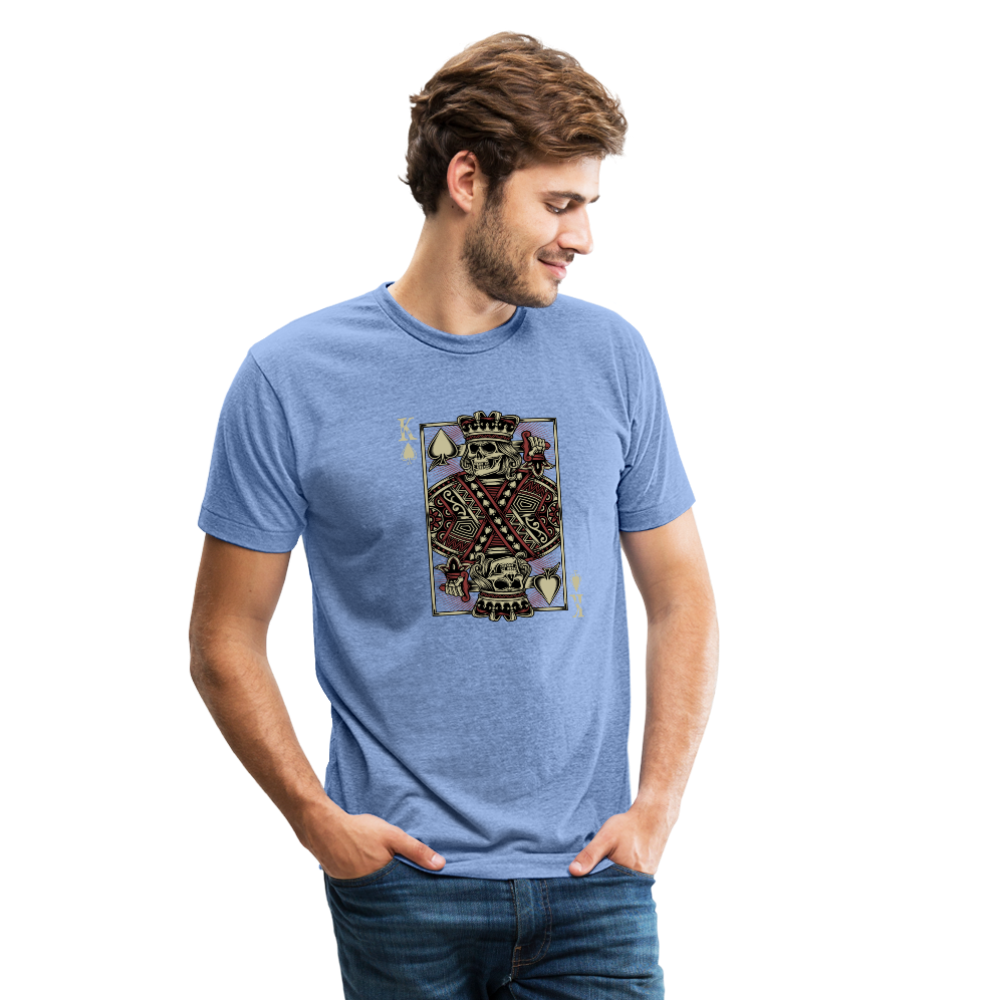 King of Spades Tri-Blend T-Shirt - heather Blue