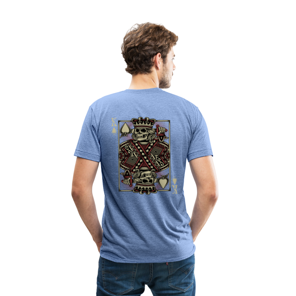 King of Spades Tri-Blend T-Shirt - heather Blue