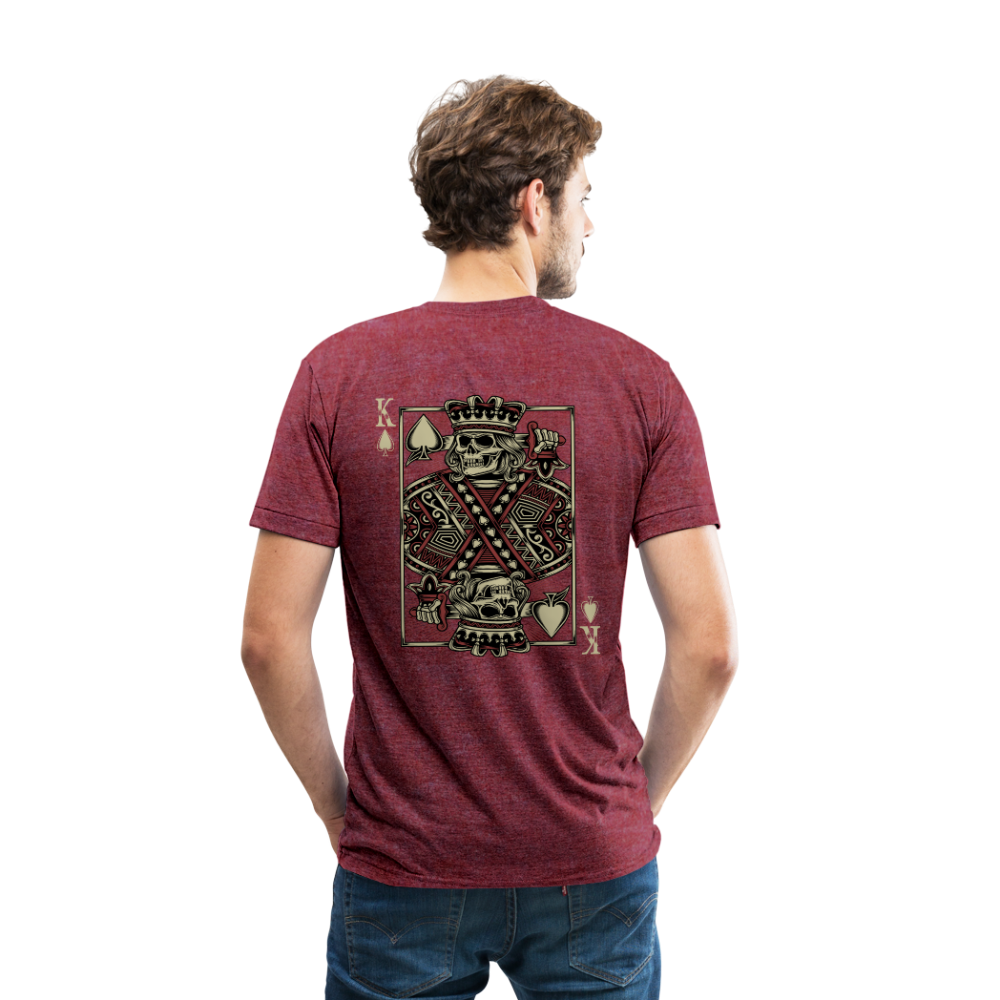 King of Spades Tri-Blend T-Shirt - heather cranberry