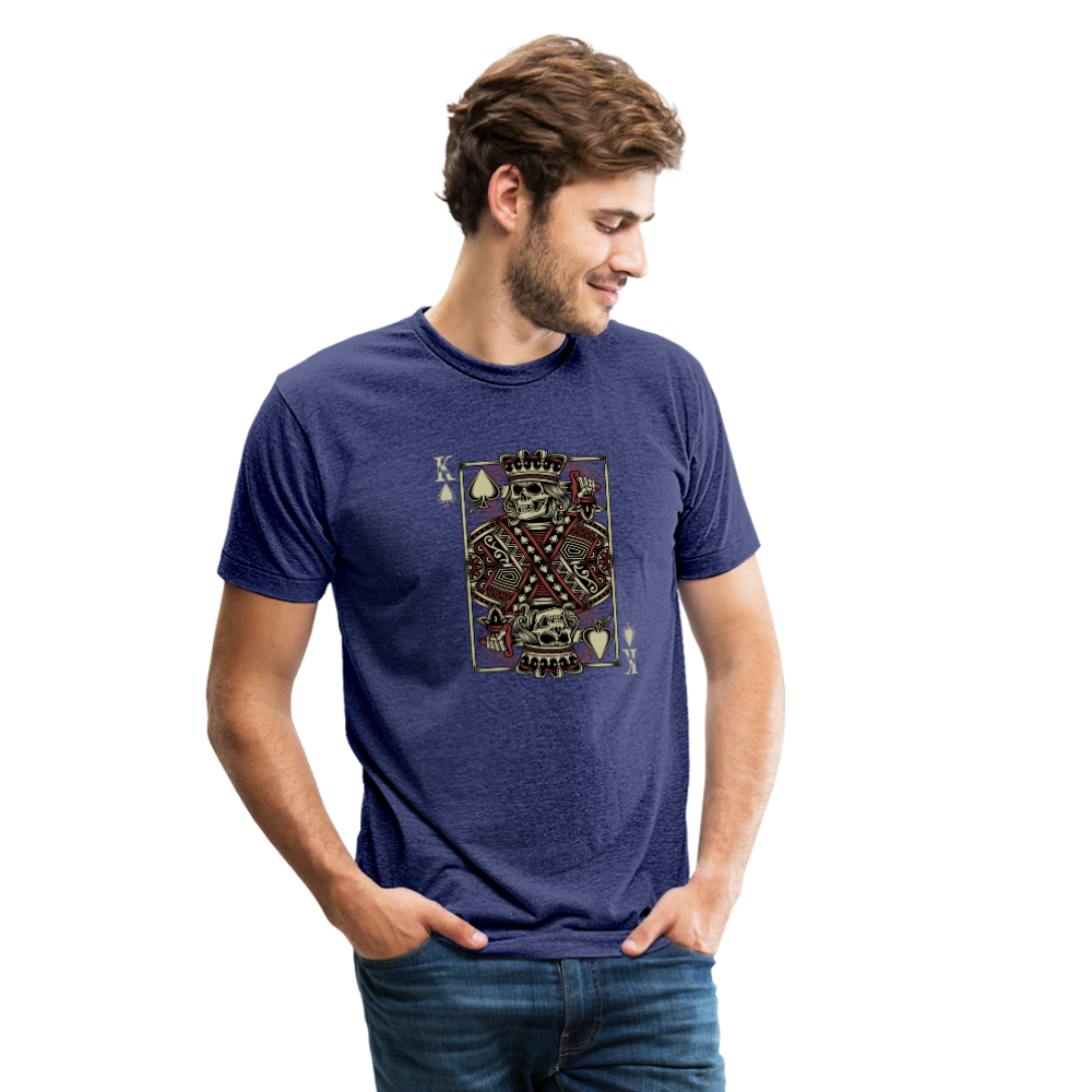 King of Spades Tri-Blend T-Shirt - heather indigo